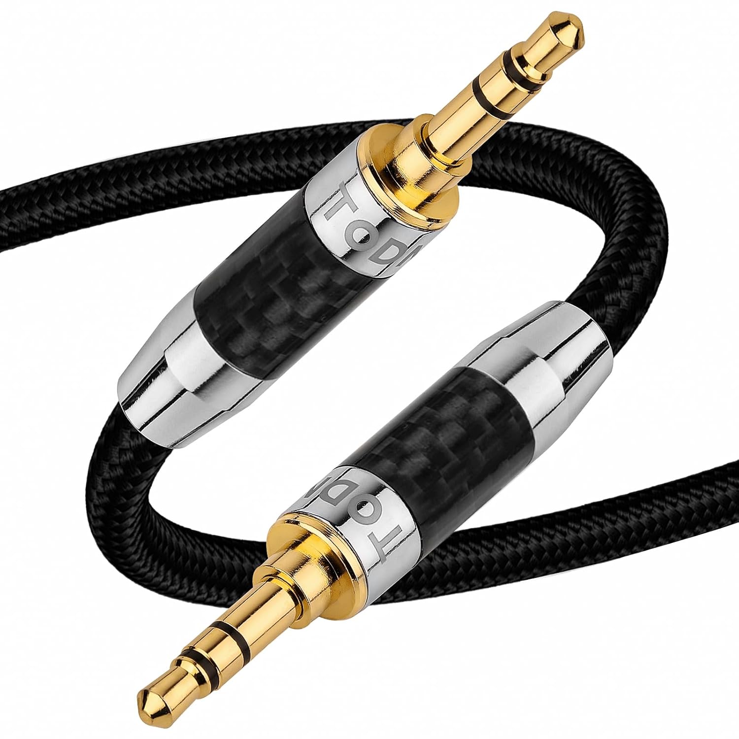 AGARO 3.5mm Audio Cable Stereo Aux 90 Degree Right Angle Aux Cable 24K Gold Plated Male to Male Hi-Fi Sound for Car